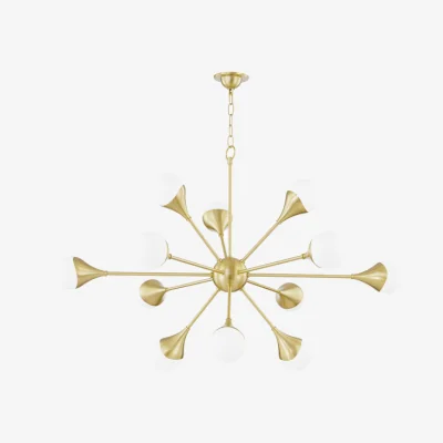 Andrew Martin Ariana Chandelier, Brass - Andrew Martin