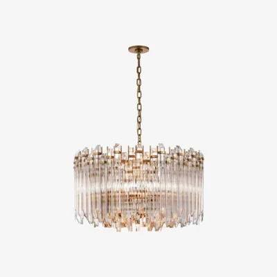 Andrew Martin Adele Chandelier Brass, Hand-Rubbed Antique Brass - Andrew Martin