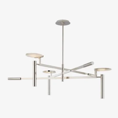 Andrew Martin Melange Chandelier Nickel, Polished Nickel - Andrew Martin