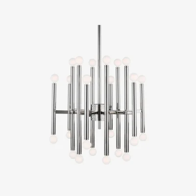Andrew Martin Beckman Chandelier Nickel, Polished Nickel - Andrew Martin
