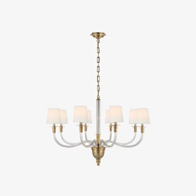 Andrew Martin Vivian Chandelier Brass, Hand-Rubbed Antique Brass - Andrew Martin