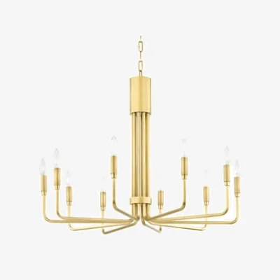 Andrew Martin Brigitte Chandelier, Brass - Andrew Martin