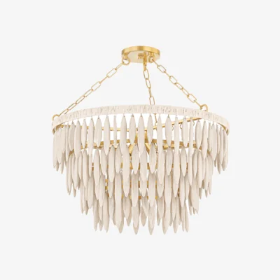 Andrew Martin Tiffany Chandelier, Light, White - Andrew Martin