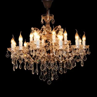 Barker and Stonehouse Timothy Oulton Crystal Medium Chandelier, Antique Rust