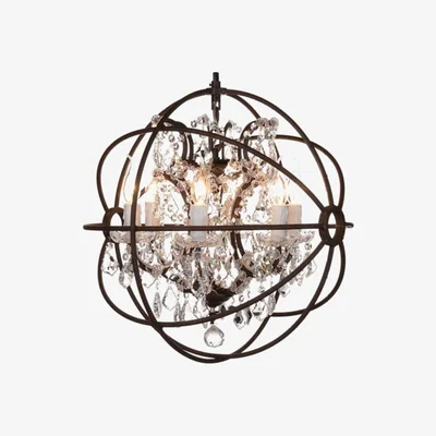 Barker and Stonehouse Timothy Oulton Gyro Small Chandelier, Antique Rust