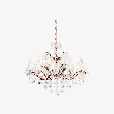 Barker and Stonehouse Timothy Oulton Crystal Medium Chandelier, Brown Metal | Barker & Stonehouse