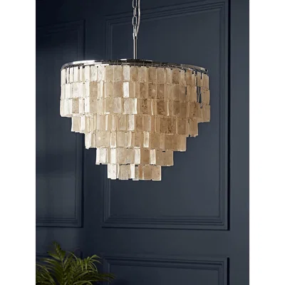 Cox and Cox Tiered Capiz Chandelier