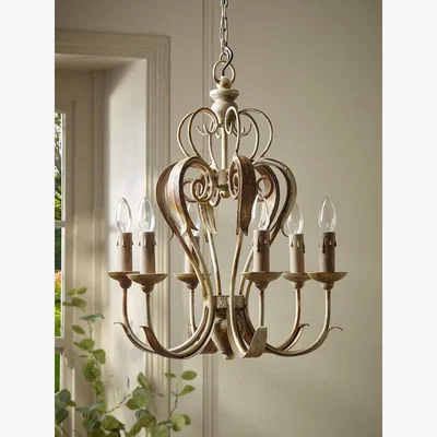 Cox and Cox Six Arm Scroll Chandelier