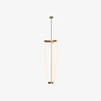 The Conran Shop Tube Chandelier Satin Brass LED