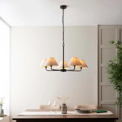 Dunelm Vogue Leila 5 Light Plain Adjustable Chandelier