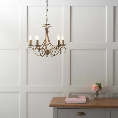 Dunelm Return - Vogue Bernice Candelabra 5 Light Chandelier