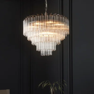 Dunelm Return - Vogue Chantilly Ribbed 12 Light Chandelier