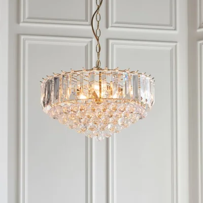 Dunelm Return - Vogue Tioga 6 Light Chandelier, Brass