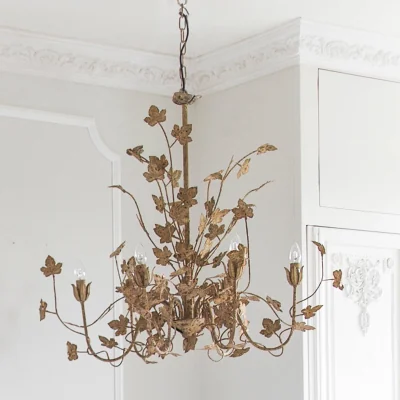 French Bedroom Midsummer Night's Dream Rustic Metal Chandelier