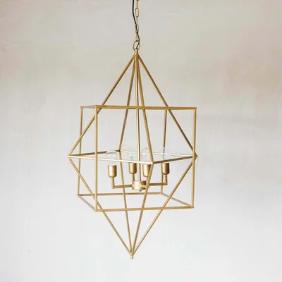 Graham & Green Samira Gold Cage Chandelier