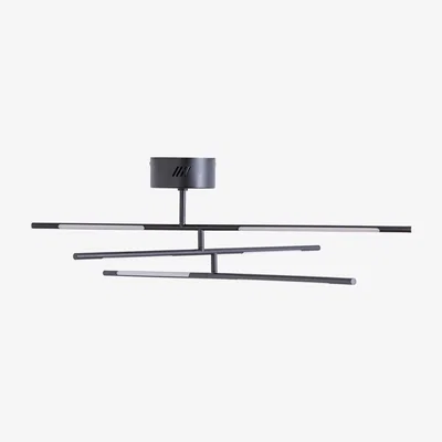 Heal's Heal's Saber LED Flush Chandelier Black - Heal's UK Lighting
