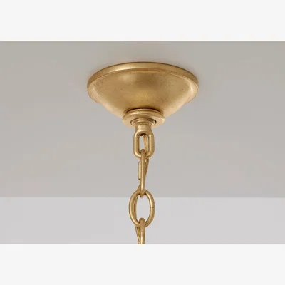 Heal's Visual Comfort Talia Chandelier Pendant Light Gild/Clear Swirled Glass Medium
