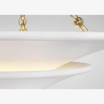 Heal's Visual Comfort Mollino Chandelier White/Brass Medium