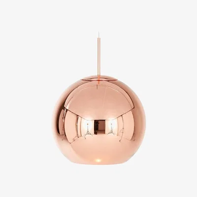 Heal's Tom Dixon Copper LED Pendant Light Round Large - Heal's UK Lighting