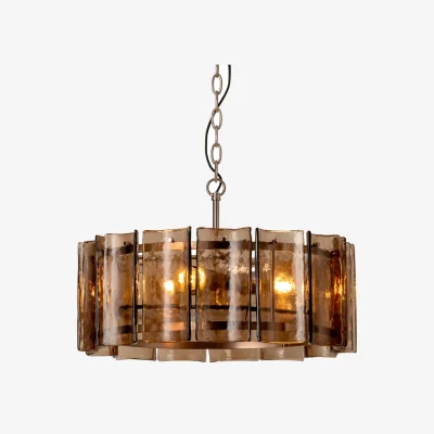 Industville Amberley Round Chandelier Light - 22 Inch