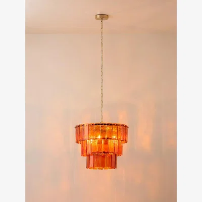 John Lewis houseof Amber Glass 3 Tiered Chandelier