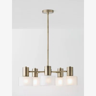 John Lewis John Lewis Rodos 5-Arm Chandelier Ceiling Light, Antique Brass