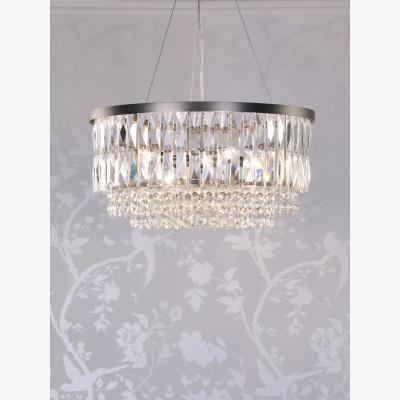 John Lewis Laura Ashley Rhosill 4 Light Grand Chandelier, Pewter