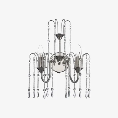 Knees Dar Lighting DAN0938 Daniella 2 Light Wall Bracket Polished Nickel