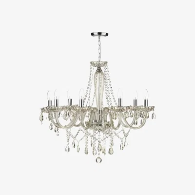 Knees Dar Lighting RAP0806 Raphael 8 Light Chandelier Champagne Crystal