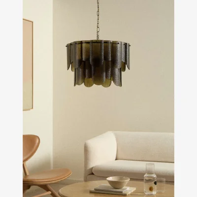 Marks & Spencer M&S Glass Textured Green Chandelier Green