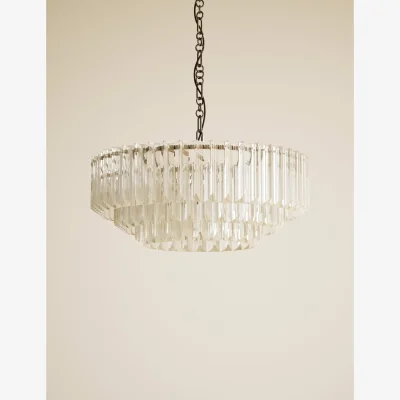 Marks & Spencer M&S 3 Tiered Glass Chandelier Champagne