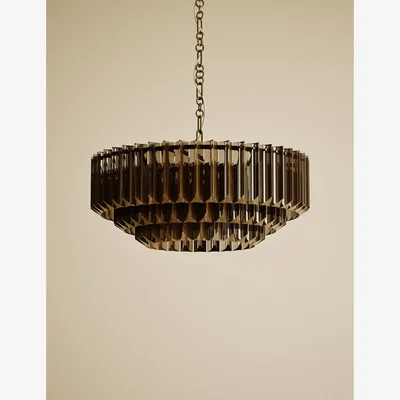 Marks & Spencer M&S 3 Tiered Glass Chandelier Amber