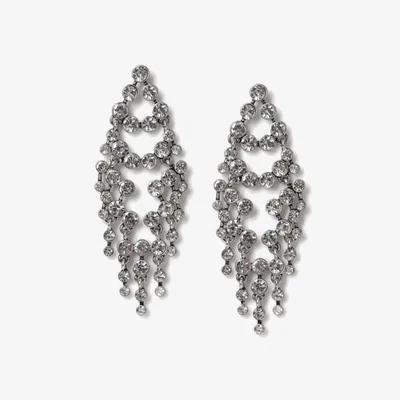 Marks & Spencer M&S Embellished Chandelier Drop Earrings Dark Grey