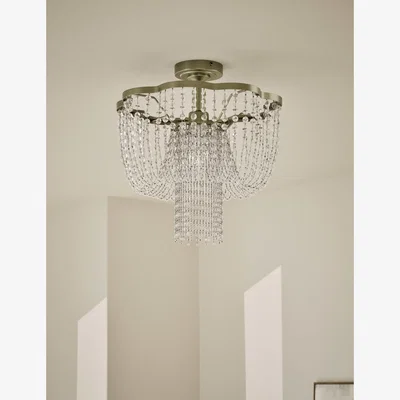 Marks & Spencer M&S Collection Beaded Semi-Flush Chandelier - Antique Brass, Antique Brass