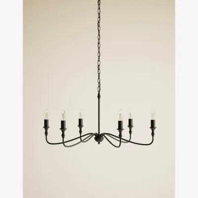 Marks & Spencer M&S Metal 6 Arm Chandelier Black