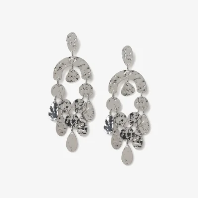 Marks & Spencer M&S Molten Chandelier Earrings Silver