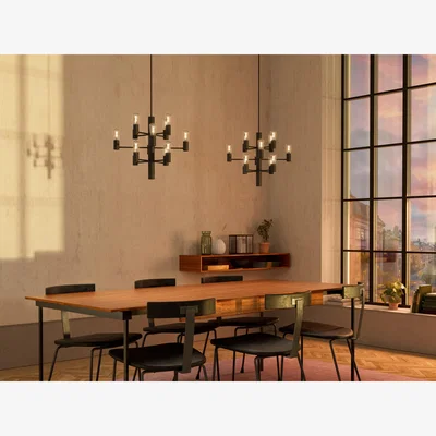 Nordic Nest Herstal Manola Mini 12 chandelier Black