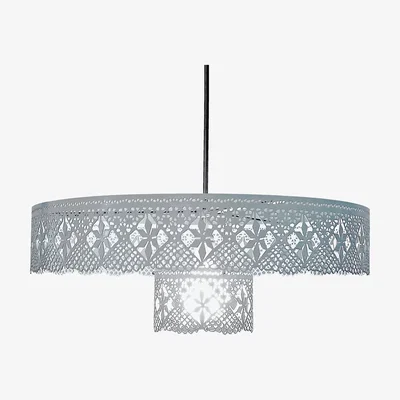 Nordic Nest Gladys chandelier two rings, white