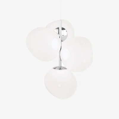 Nordic Nest Tom Dixon Melt Chandelier mini LED 634 cm Opal-silver