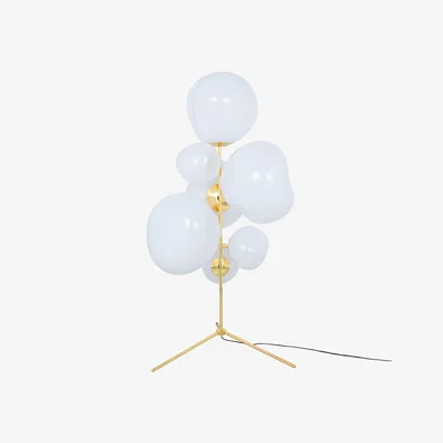 Nordic Nest Tom Dixon Melt Chandelier floor lamp LED 175 cm Opal-gold