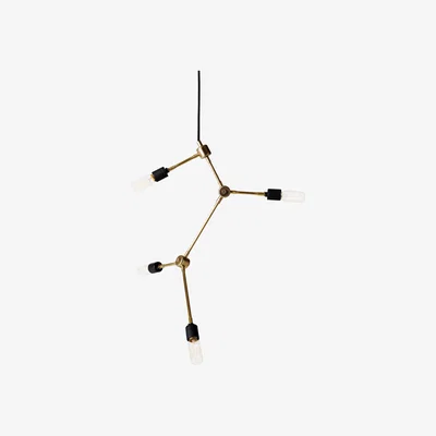 Nordic Nest Franklin chandelier brass