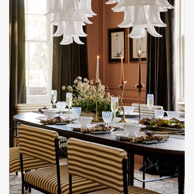 OKA OKA, Kaihua Tiered Glass Chandelier - Small - White, Ceiling Light