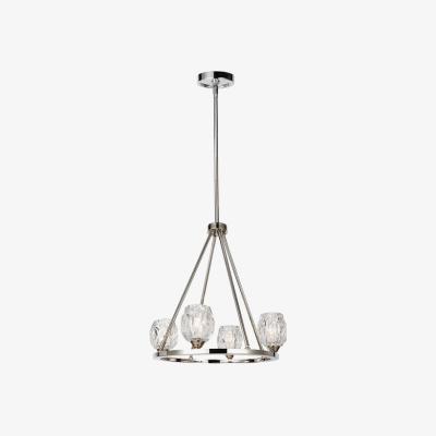 Olivia's Elstead Rubin 4 Light Chandelier Polished Nickel
