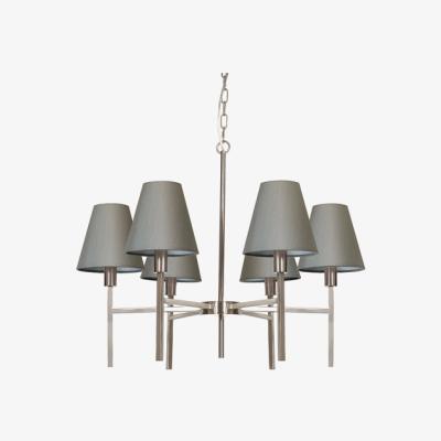 Olivia's Elstead Lucerne 6 Light Chandelier Brushed Nickel
