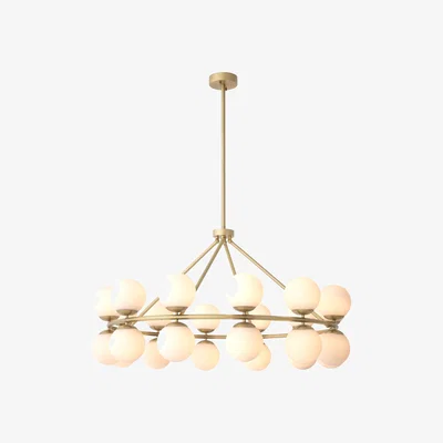 Olivia's Eichholtz Hutchinson Chandelier in Antique Brass Finish