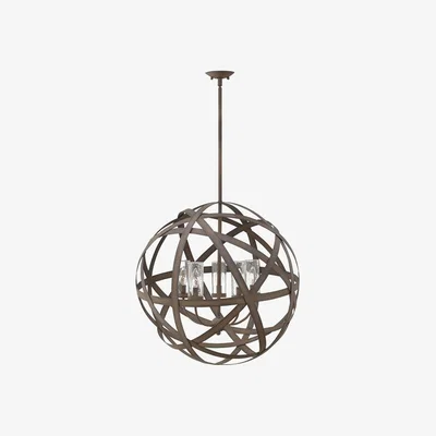 Olivia's Elstead Carson 5 Light Chandelier Vintage Iron