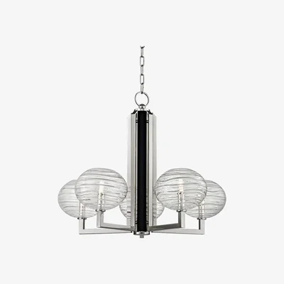Olivia's Hudson Valley Lighting Breton Steel 5 Light Chandelier