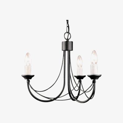 Olivia's Elstead Carisbrooke 3 Light Chandelier Black