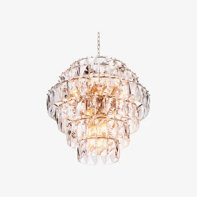 Olivia's Eichholtz Amazone L Chandelier Nickel Finish