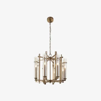 Olivia's RV Astley Louis 8 Light Chandelier Antique Brass